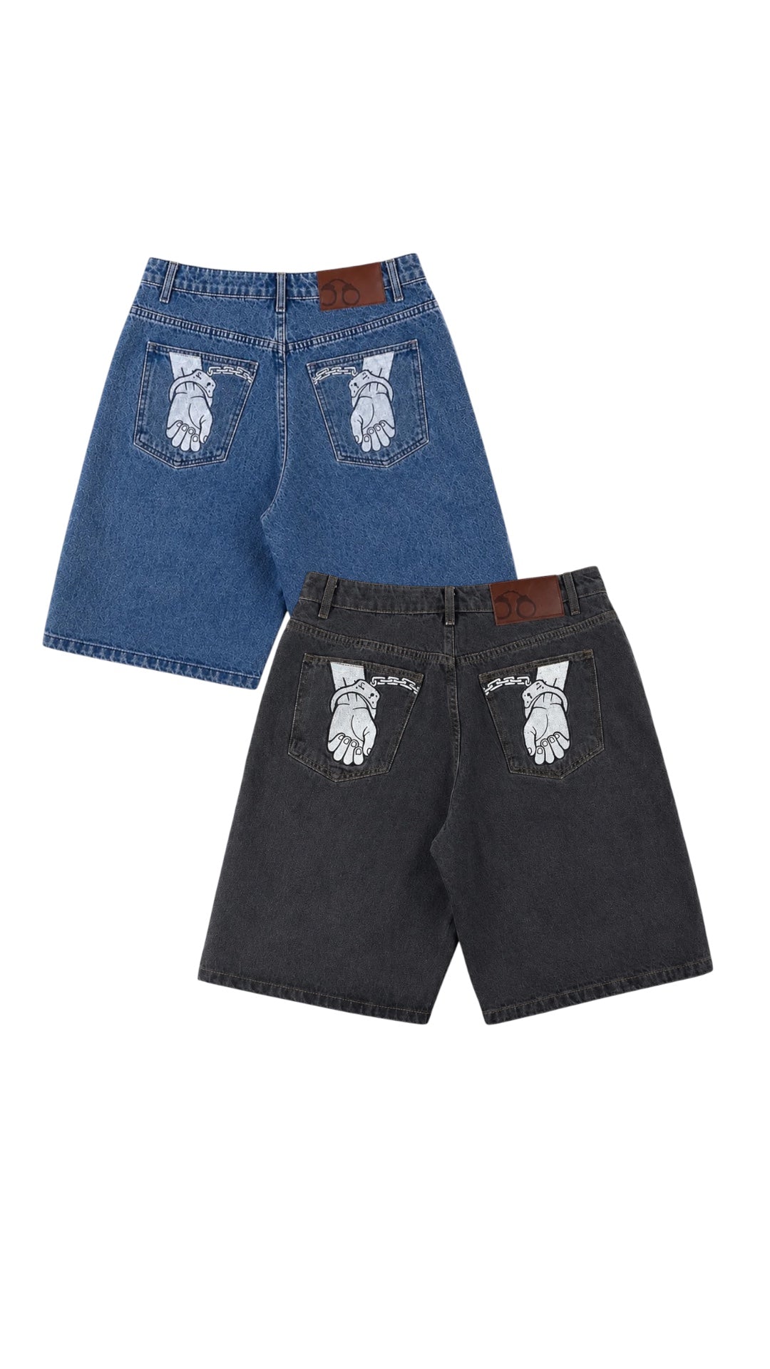 BLUE WASH JORTS