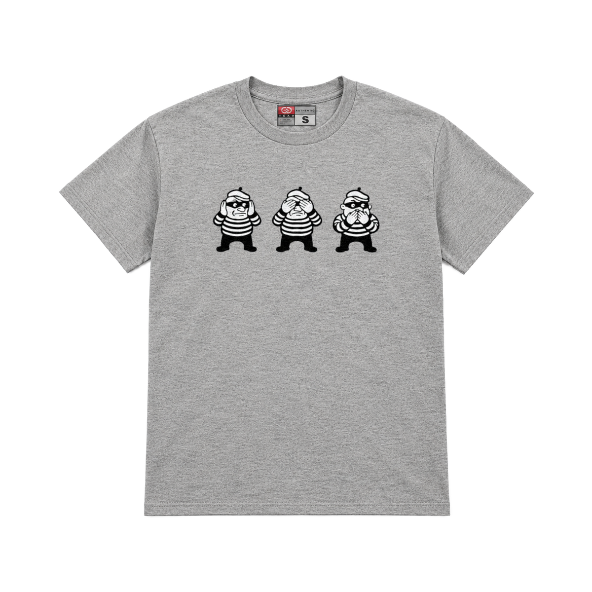 CROOKSLDN light grey T-shirt with the 3 CLIVES graphic on the chest
