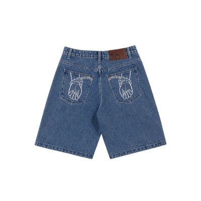 BLUE WASH YARD JORTS