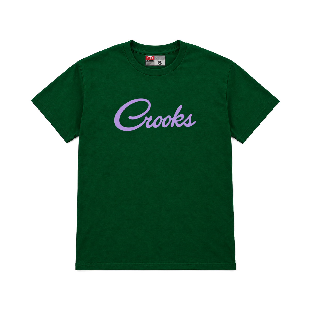 CROOKSLDN green T-shirt with the COCO CROOKS graphic on the chest