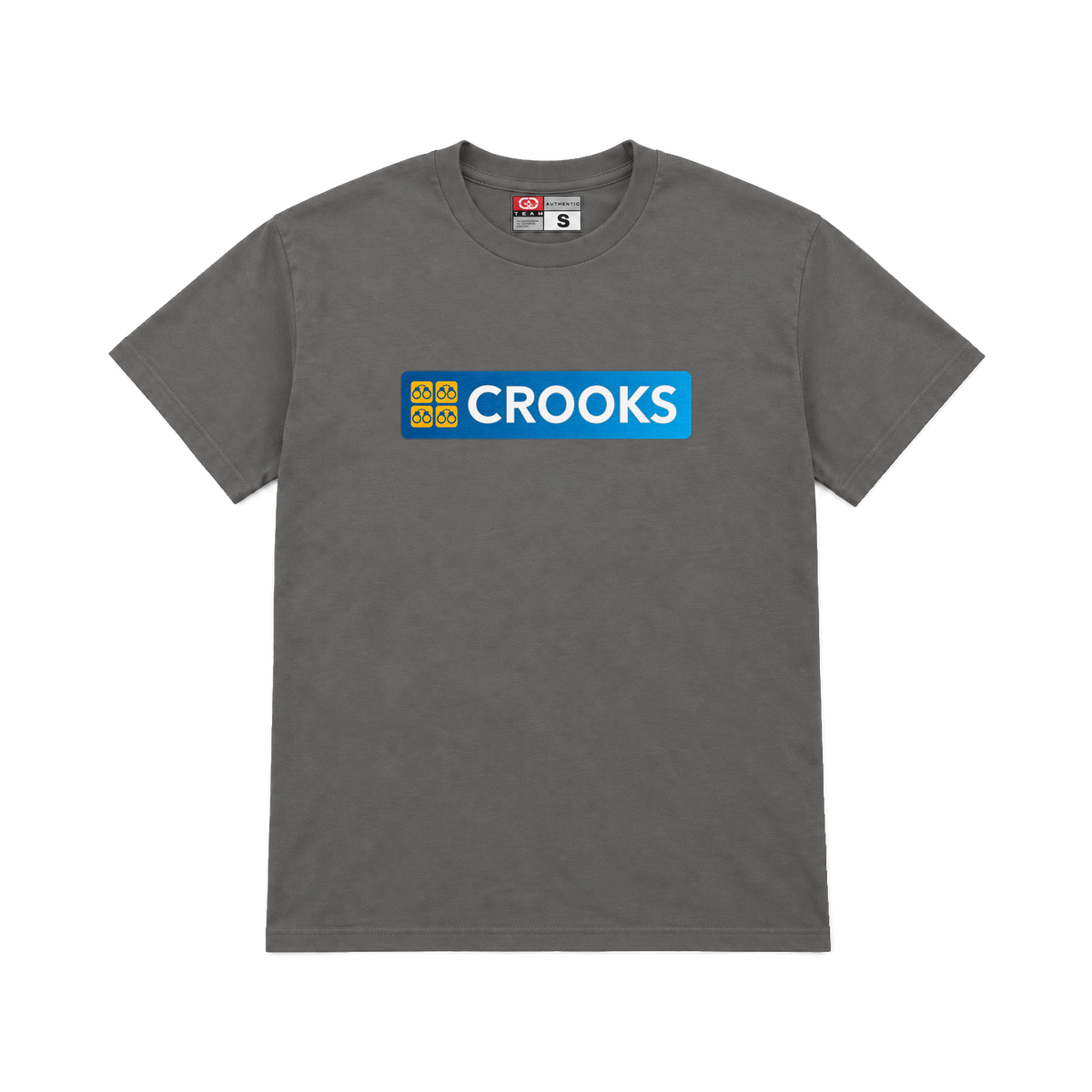CROOKSLDN charcoal T-shirt with the CREGGS graphic on the chest