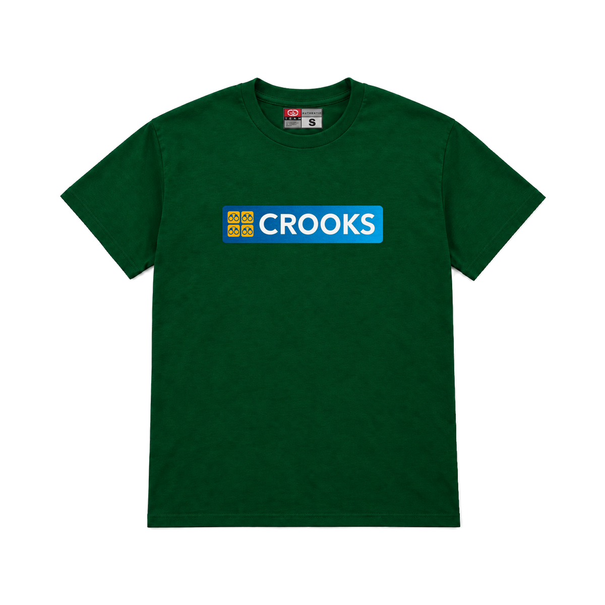 CROOKSLDN green T-shirt with the CREGGS graphic on the chest