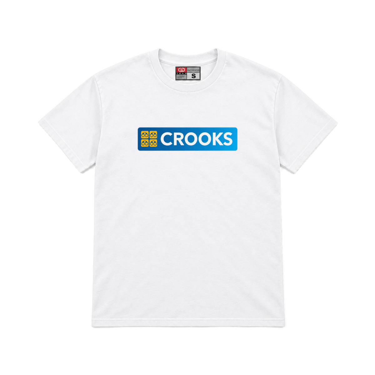 CROOKSLDN white T-shirt with the CREGGS graphic on the chest