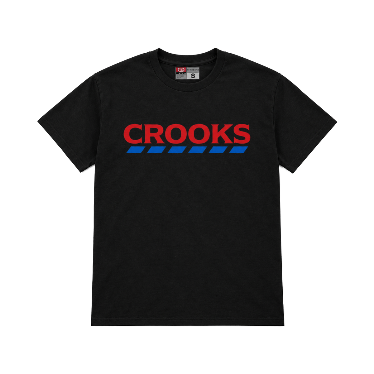 CROOKSLDN black T-shirt with the CROOKS EXPRESS graphic on the chest
