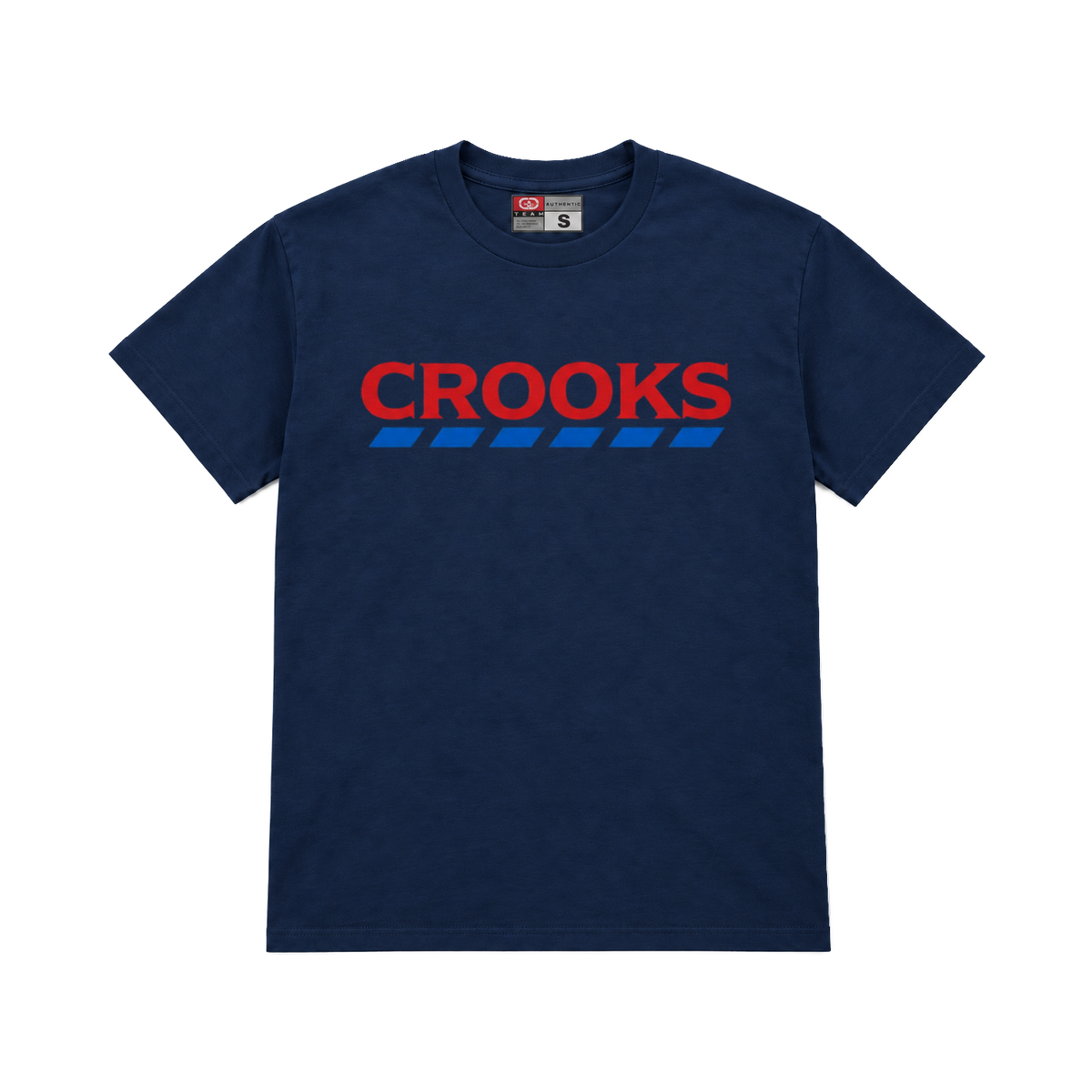 CROOKSLDN navy T-shirt with the CROOKS EXPRESS graphic on the chest
