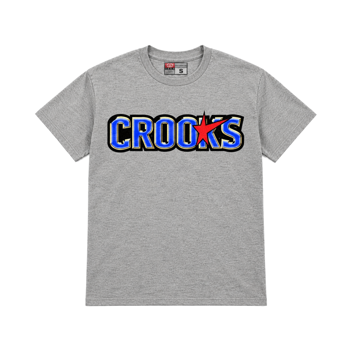 CROOKSLDN light grey T-shirt with the CRXST★RZ graphic on the chest