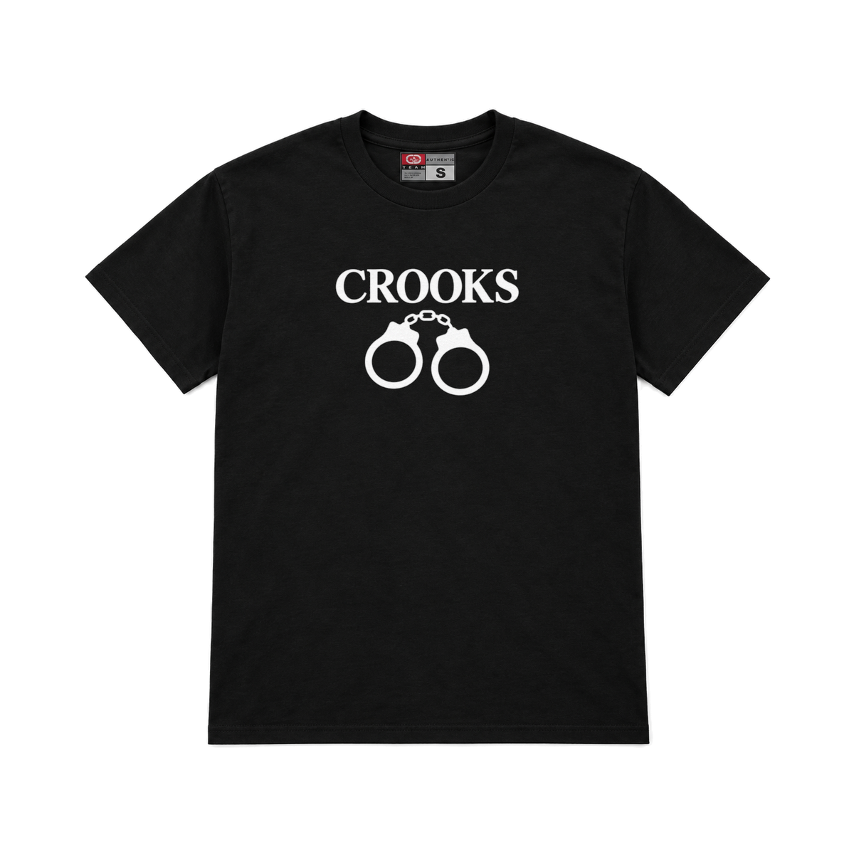 CROOKSLDN black T-shirt with the CUCCI graphic on the chest