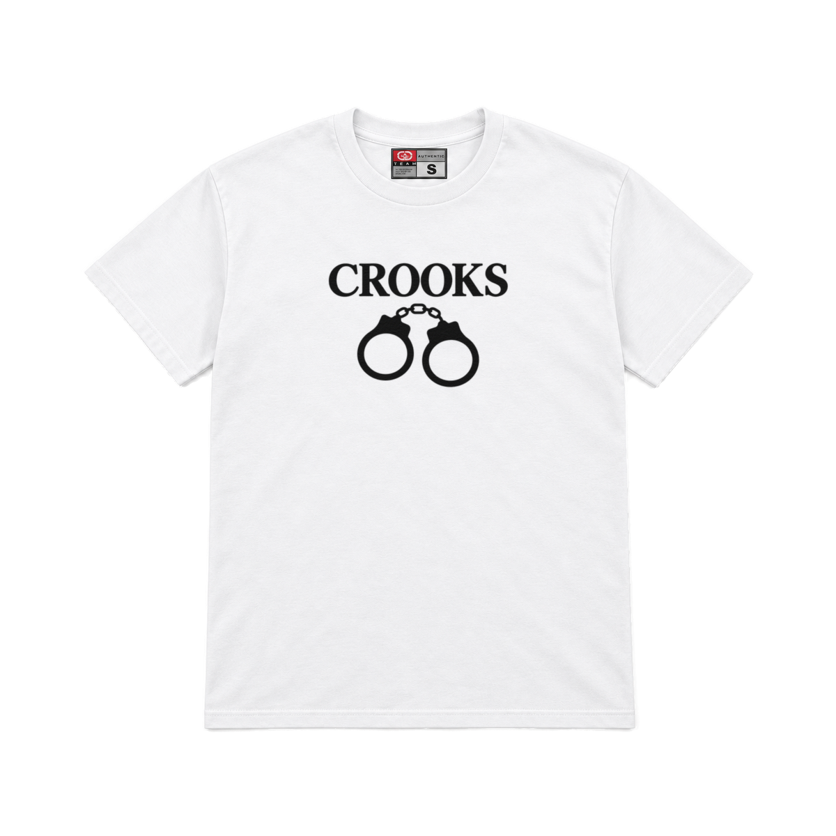 CROOKSLDN white T-shirt with the CUCCI graphic on the chest