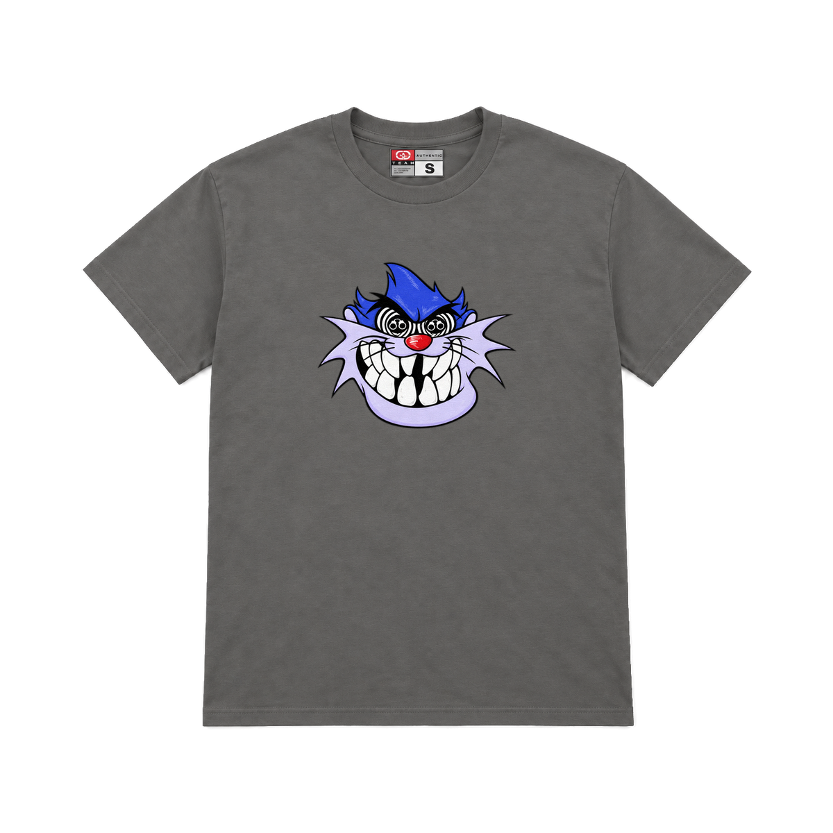 CROOKSLDN charcoal T-shirt with the FERAL graphic on the chest
