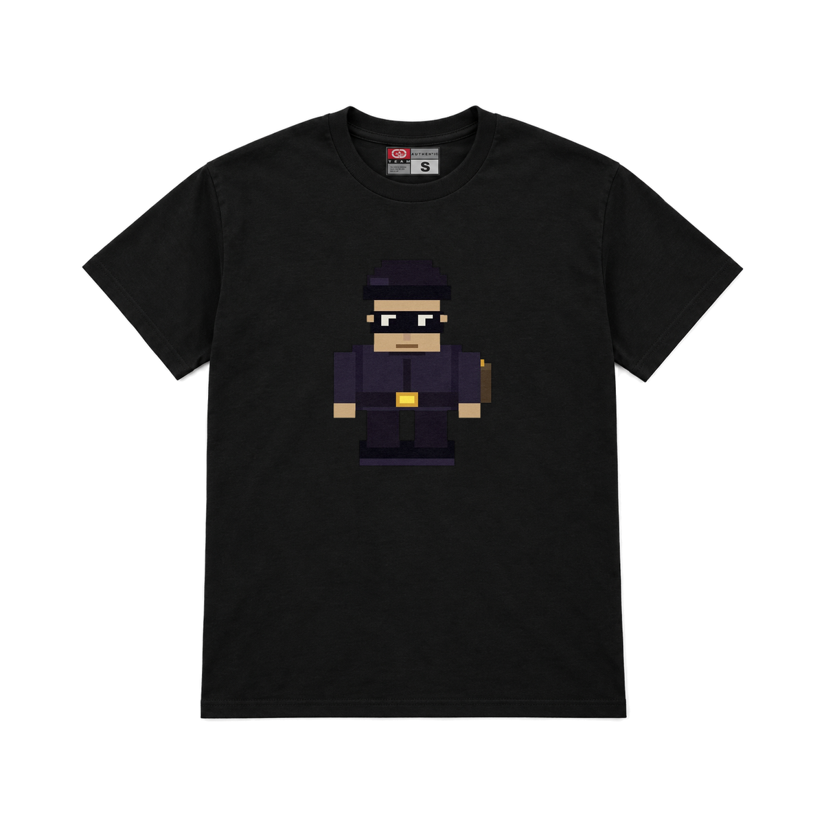CROOKSLDN black T-shirt with the GETAWAY CLIVE graphic on the chest