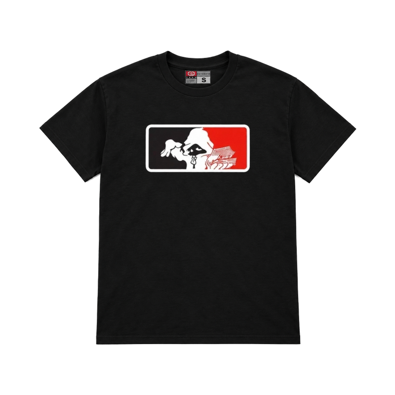 CROOKSLDN black T-shirt with the MONEY CLIVE graphic on the chest