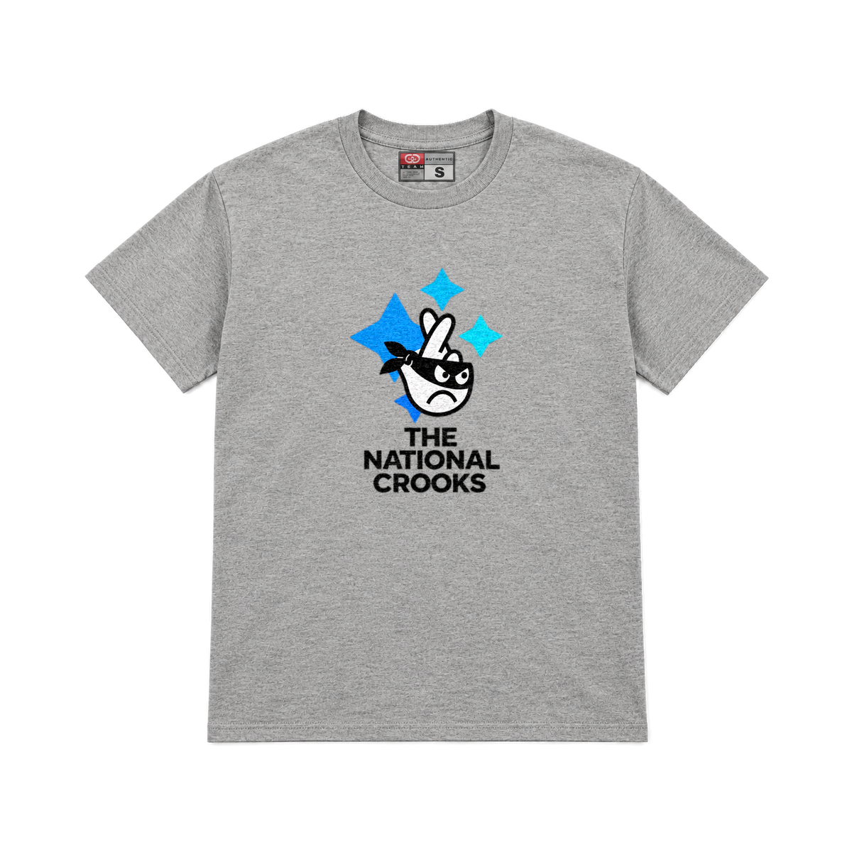 CROOKSLDN light grey T-shirt with the NATIONAL CROOKS graphic on the chest