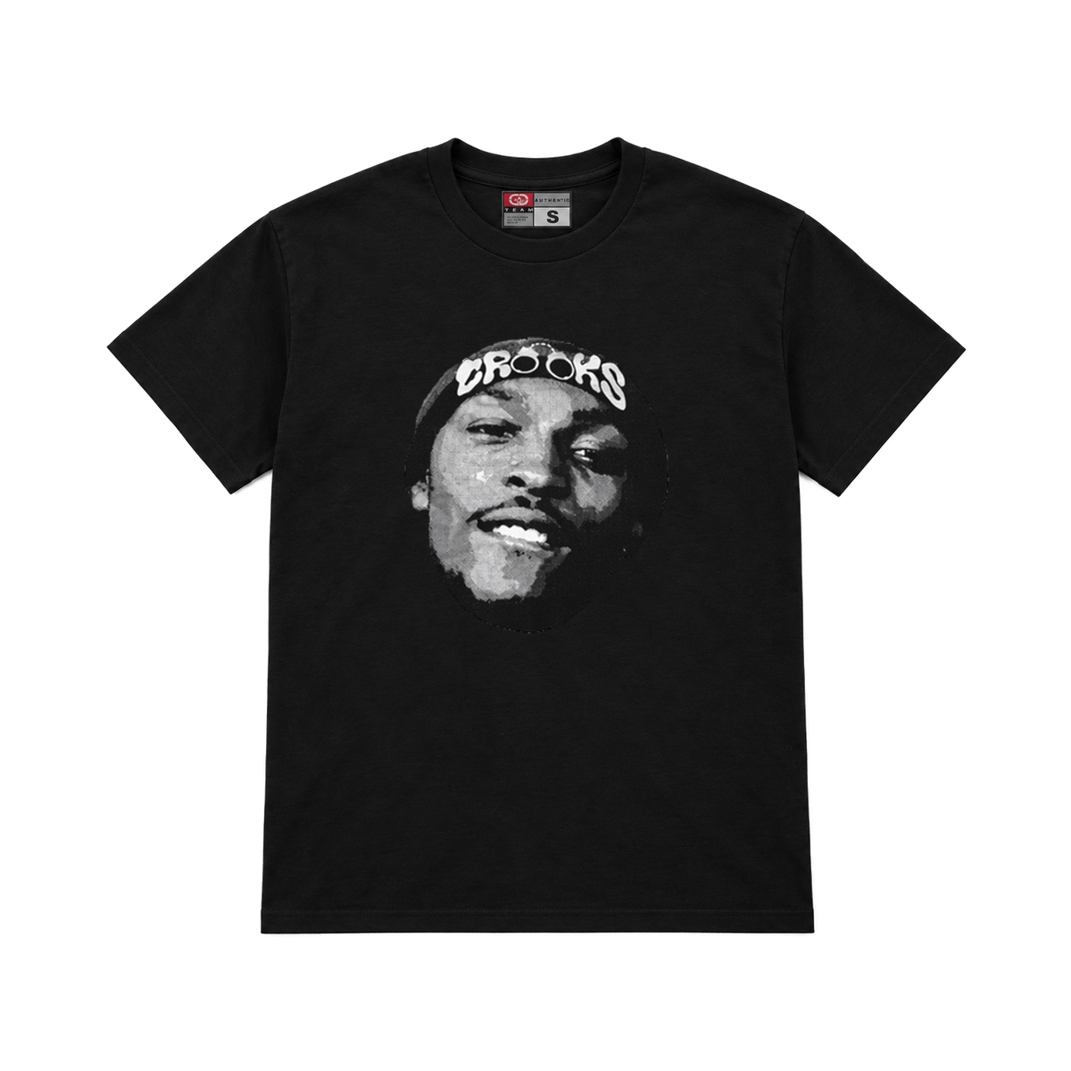 CROOKSLDN black T-shirt with the OG CROOK graphic on the chest
