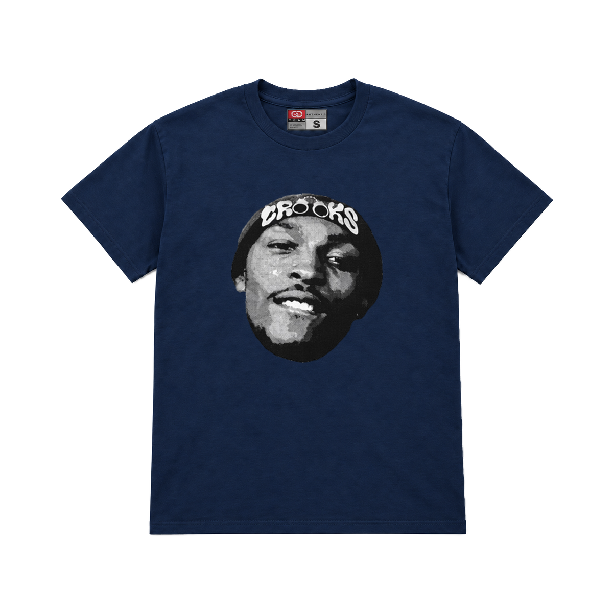 CROOKSLDN navy T-shirt with the OG CROOK graphic on the chest