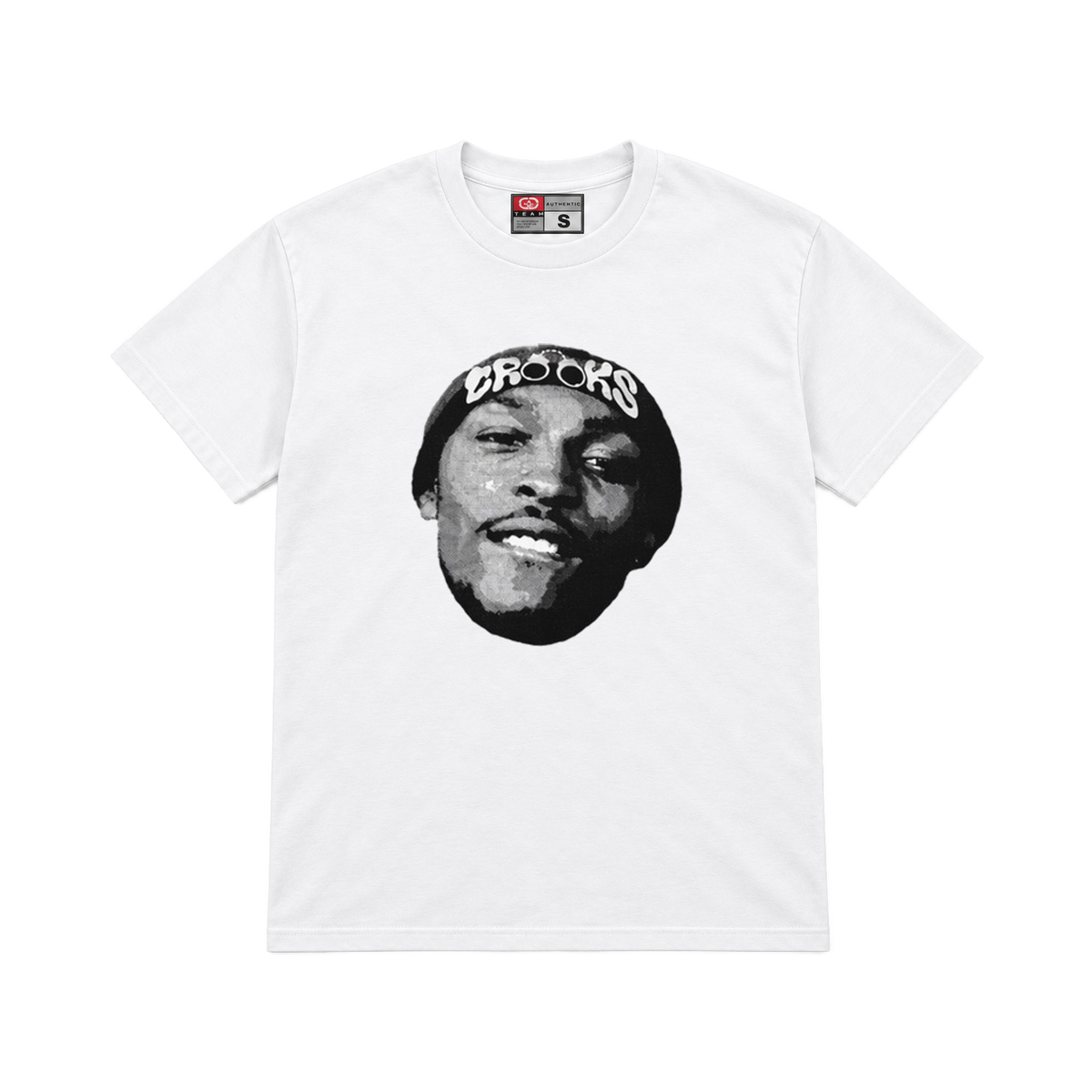 CROOKSLDN white T-shirt with the OG CROOK graphic on the chest