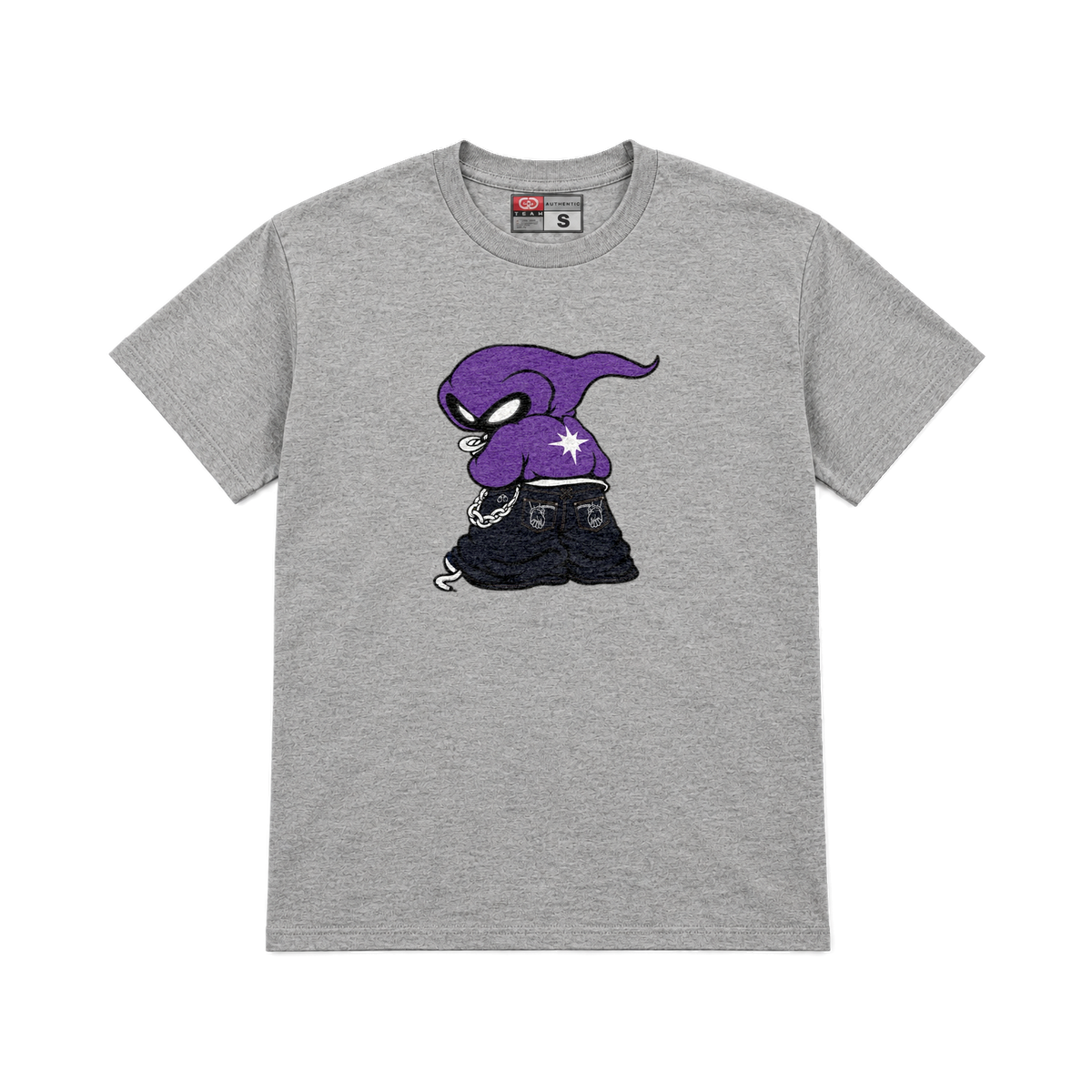 CROOKSLDN light grey T-shirt with the PHANTOM graphic on the chest