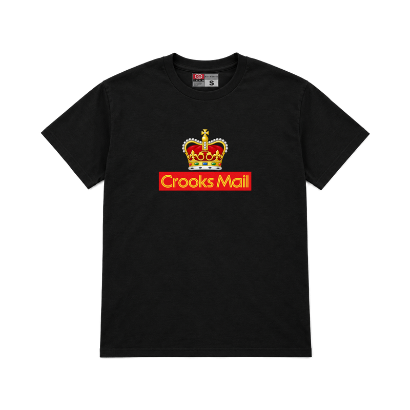 CROOKSLDN black T-shirt with the SPECIAL DELIVERY graphic on the chest