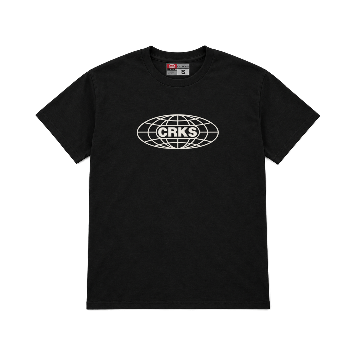 CROOKSLDN black T-shirt with the WORLD WIDE graphic on the chest