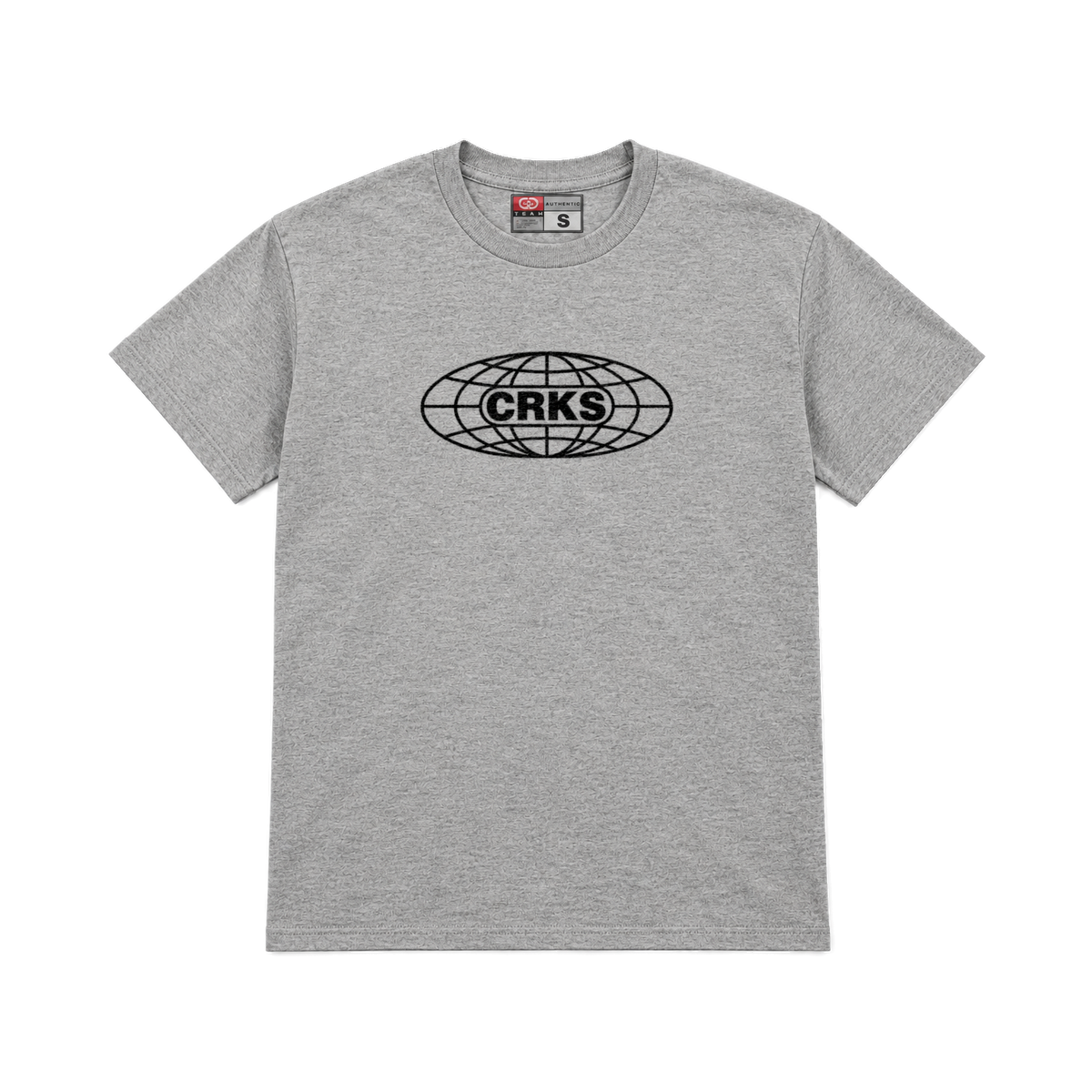 CROOKSLDN light grey T-shirt with the WORLD WIDE graphic on the chest