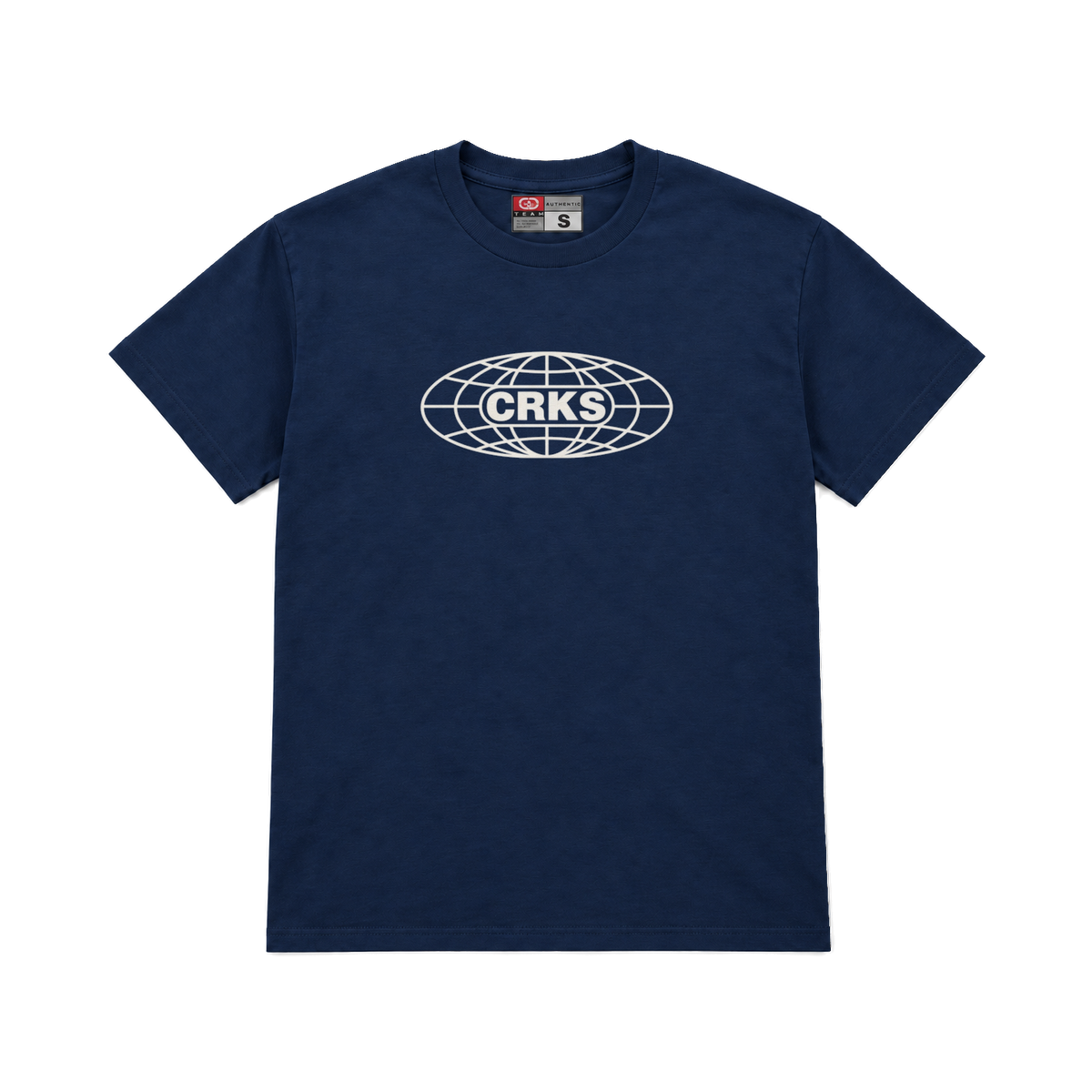 CROOKSLDN navy T-shirt with the WORLD WIDE graphic on the chest